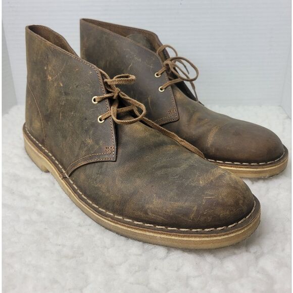 Clarks Bushacre 2 Lace-Up Men's Size 12 Desert Chukka Boot Brown - Picture 1 of 11